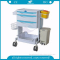 AG-MT014 Cheapest With 3 drawers ABS medical emergency trolley